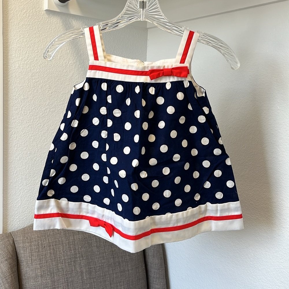 Vintage 80s Fischel Lord & Taylor polka dot sundress